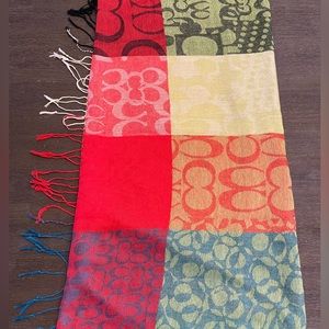 Coach pashmina colour black scarf